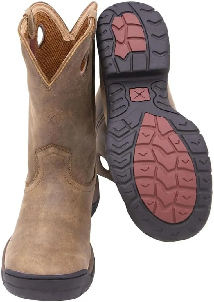 Twisted X Men’s Work Boot - K Toe All-Around Boots Designed with Air-Mesh Lining, Compression- EVA Midsole, Rubber Outsole, and Full-Grain Oiled Leather Vamp and 11” Shaft