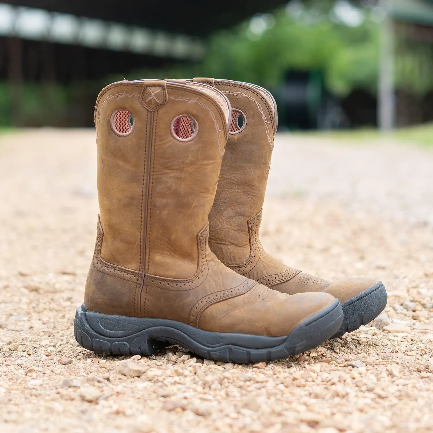 Twisted X Men’s Work Boot - K Toe All-Around Boots Designed with Air-Mesh Lining, Compression- EVA Midsole, Rubber Outsole, and Full-Grain Oiled Leather Vamp and 11” Shaft