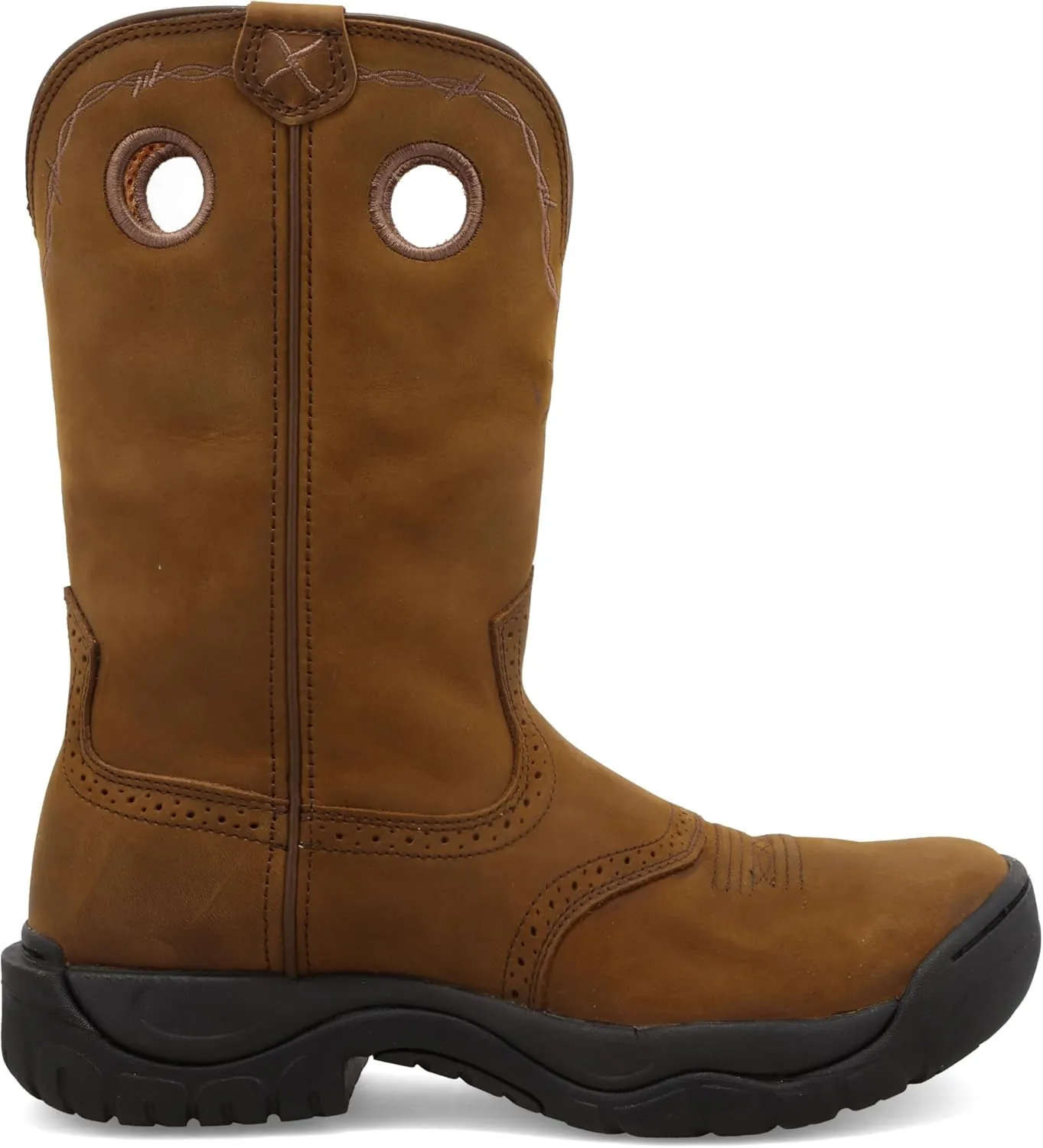 Twisted X Men’s Work Boot - K Toe All-Around Boots Designed with Air-Mesh Lining, Compression- EVA Midsole, Rubber Outsole, and Full-Grain Oiled Leather Vamp and 11” Shaft