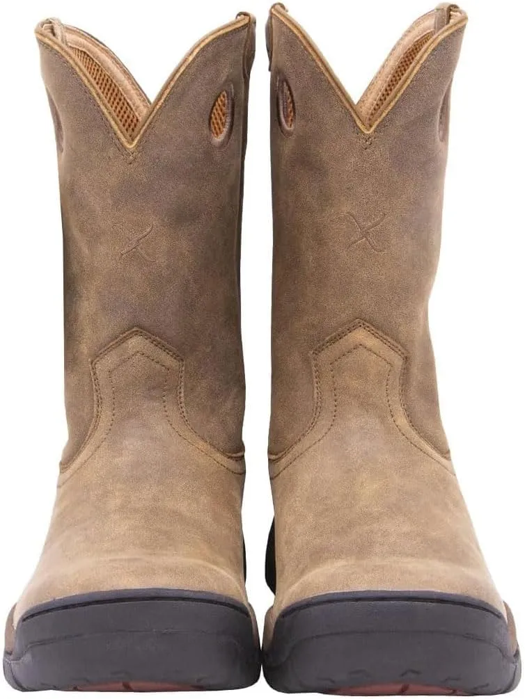 Twisted X Men’s Work Boot - K Toe All-Around Boots Designed with Air-Mesh Lining, Compression- EVA Midsole, Rubber Outsole, and Full-Grain Oiled Leather Vamp and 11” Shaft
