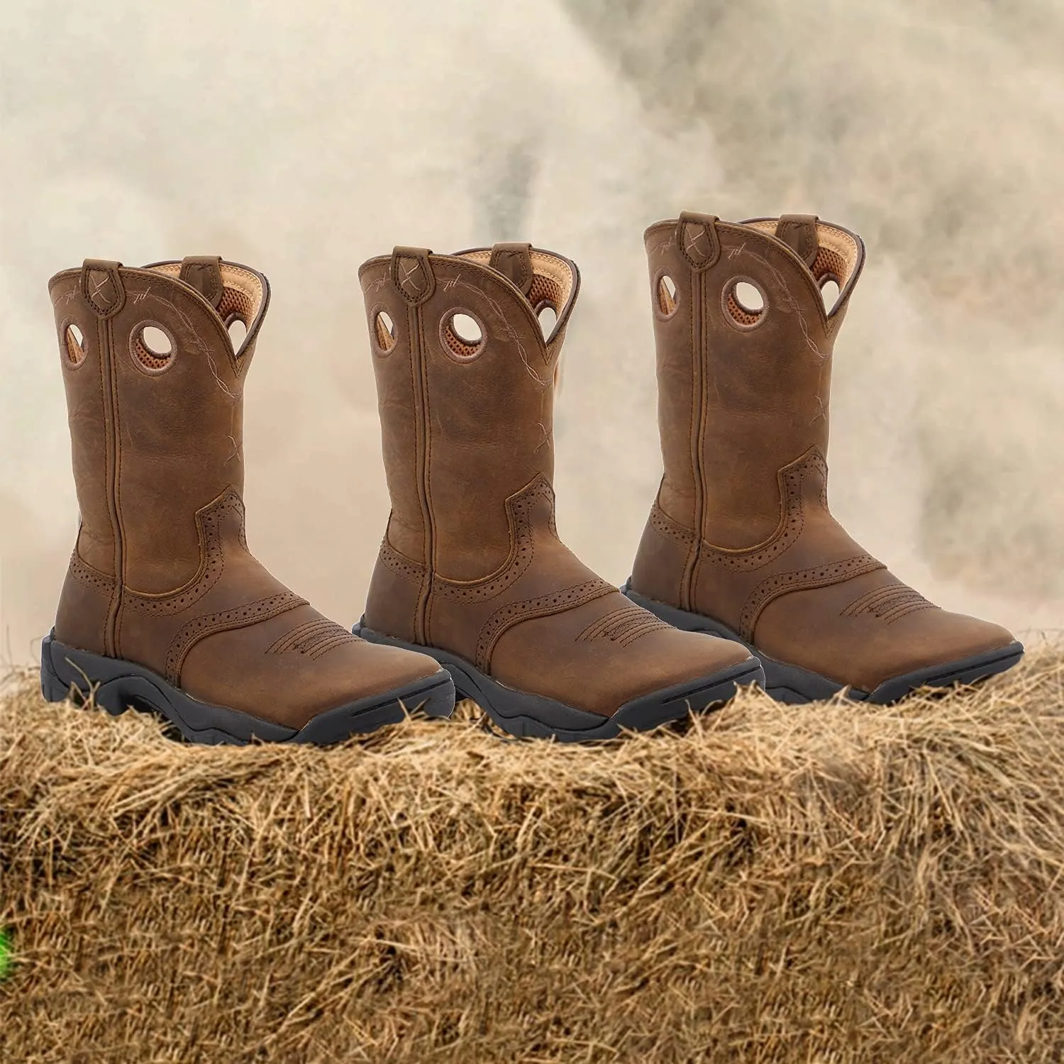 Twisted X Women's 9" All Around Work Boot - Versatile Women's Western Work Boots - Water Resistant Oiled Leather Shaft, Made for Barn Use