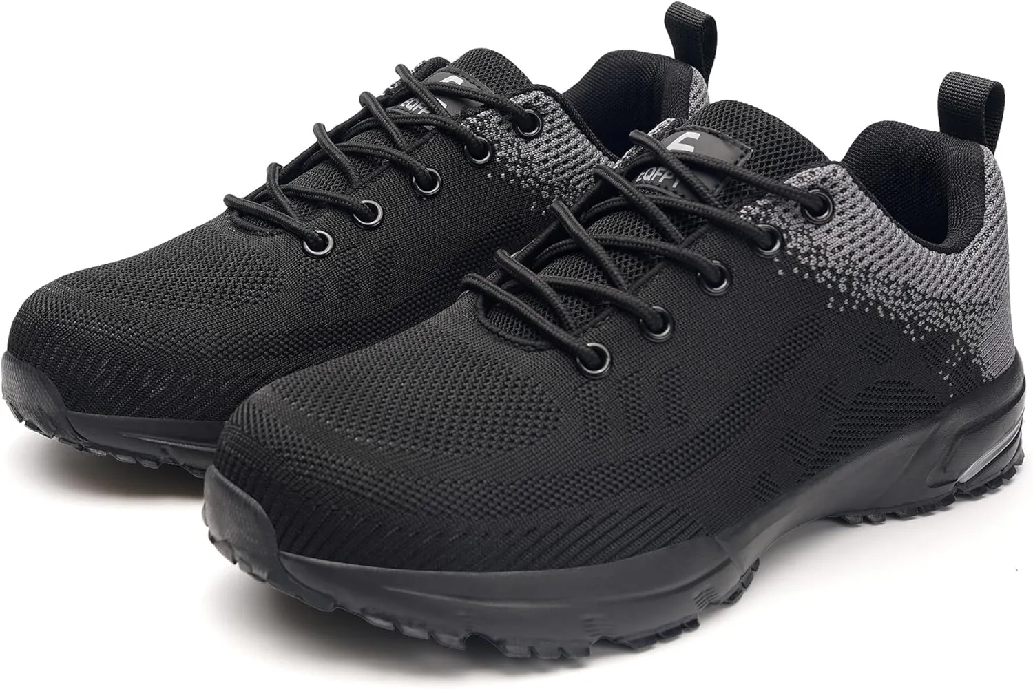 Unisex Adults Work Shoes - Black - All Seasons - Industrial & Construction - Lace-Up - Mesh - Moderate Cushioning - Hiking - Adults (Men & Women) Outdoor Enthusiasts & Athletes