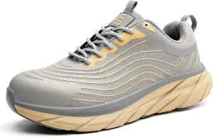 Unisex Adults Work Shoes - Black - All Seasons - Industrial & Construction - Lace-Up - Mesh - Moderate Cushioning - Hiking - Adults (Men & Women) Outdoor Enthusiasts & Athletes