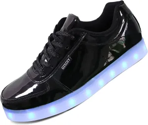 USB Adult Light Up Shoes Rechargeable Flashing Low Top LED Shoes Unisex Sports Dancing Sneakers