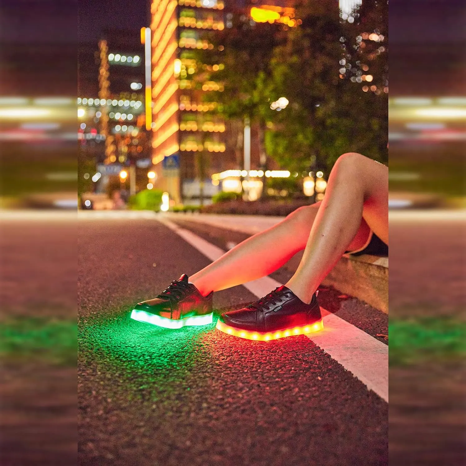USB Adult Light Up Shoes Rechargeable Flashing Low Top LED Shoes Unisex Sports Dancing Sneakers