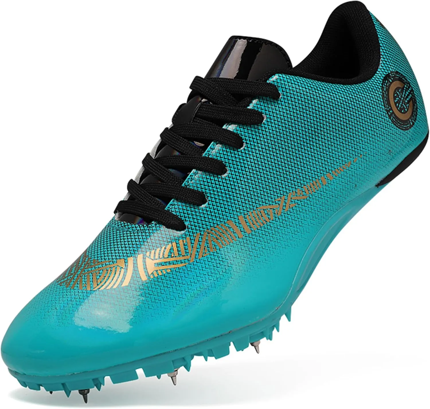 UYO Men's Track Shoes Spikes Sprint Sneakers Athletic Race Jumping Breathable Training Lightweight Track Cleats for Men