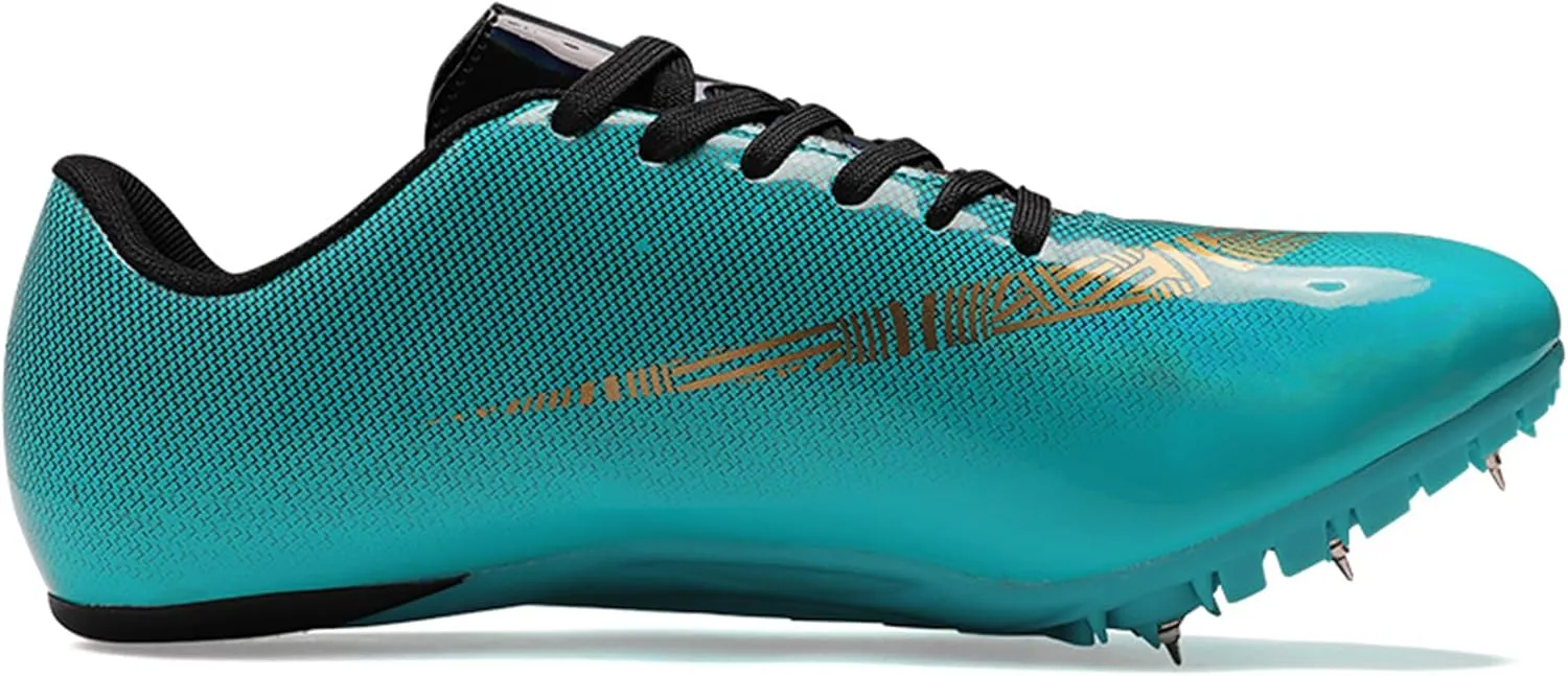 UYO Men's Track Shoes Spikes Sprint Sneakers Athletic Race Jumping Breathable Training Lightweight Track Cleats for Men