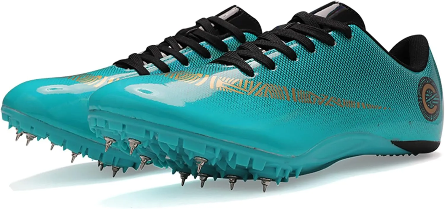 UYO Men's Track Shoes Spikes Sprint Sneakers Athletic Race Jumping Breathable Training Lightweight Track Cleats for Men