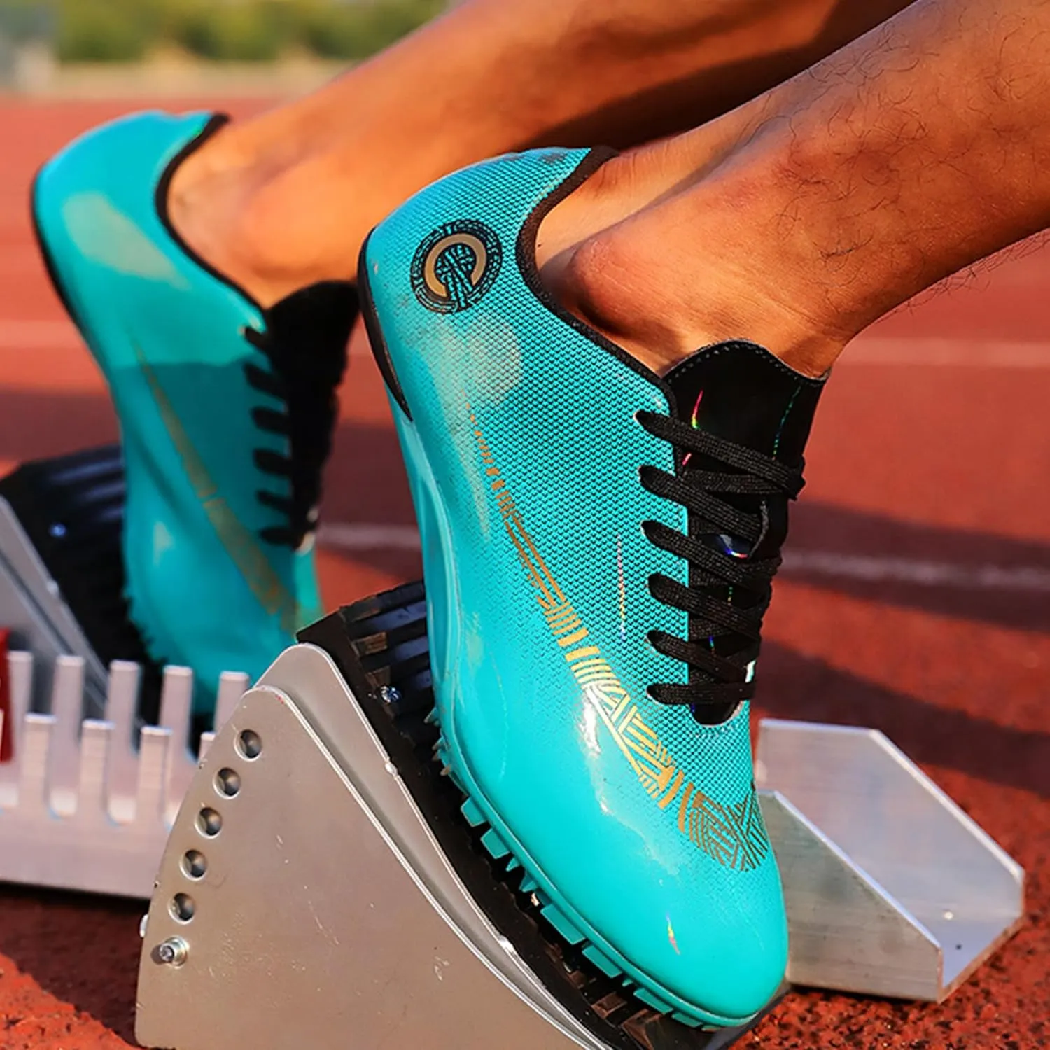 UYO Men's Track Shoes Spikes Sprint Sneakers Athletic Race Jumping Breathable Training Lightweight Track Cleats for Men