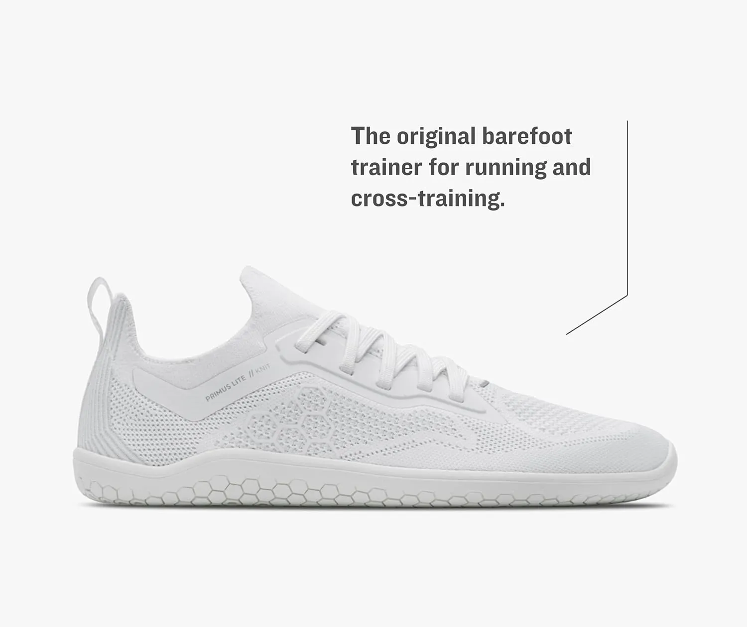Vivobarefoot Primus Lite Knit Mens Barefoot Shoes | Build Strength, Balance & Mobility | Lightweight for Training & Running | Wide Fit Grounding Shoes | Flexible Knit