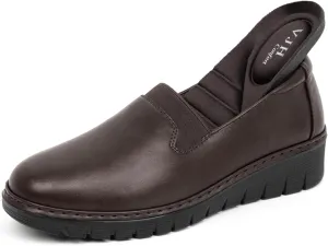 VJH confort Women’s Loafers Round Toe Slip on Comfort Arch Support Walking Shoes