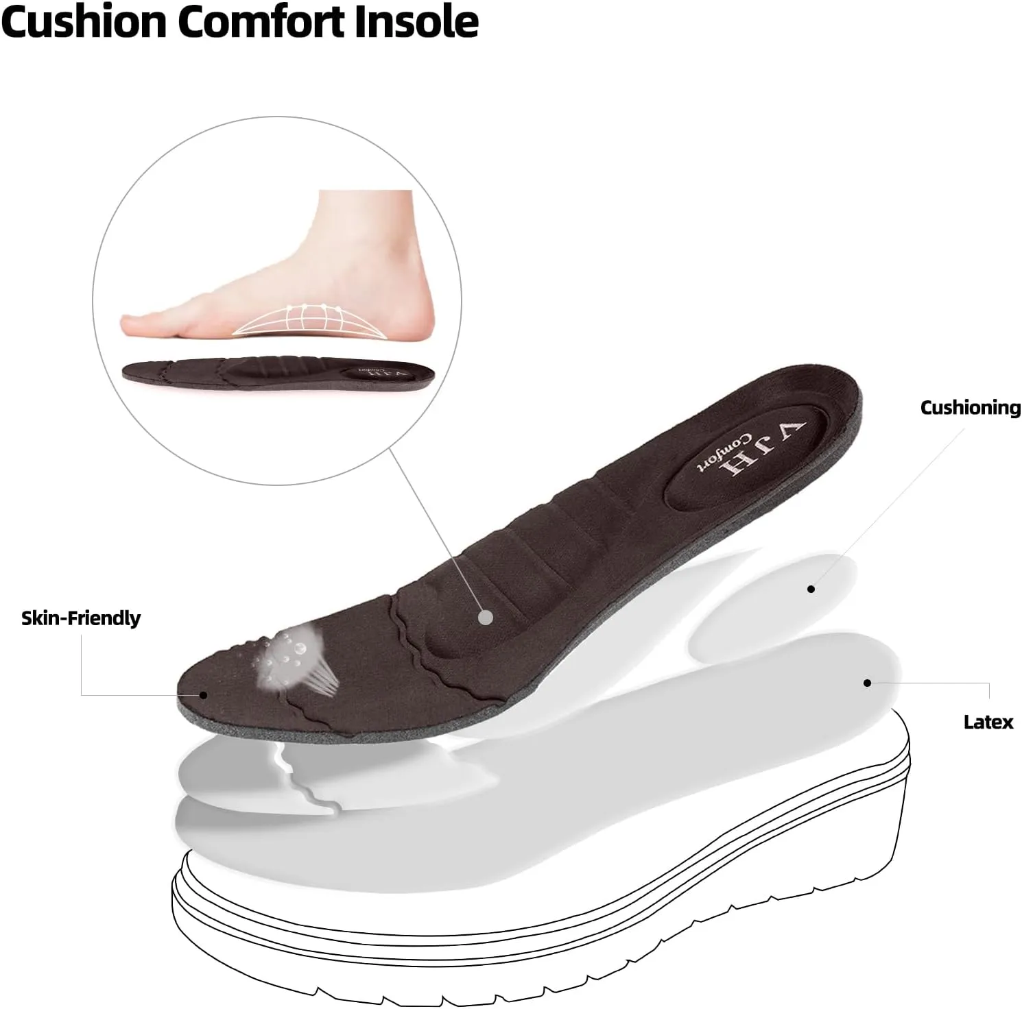 VJH confort Women’s Loafers Round Toe Slip on Comfort Arch Support Walking Shoes