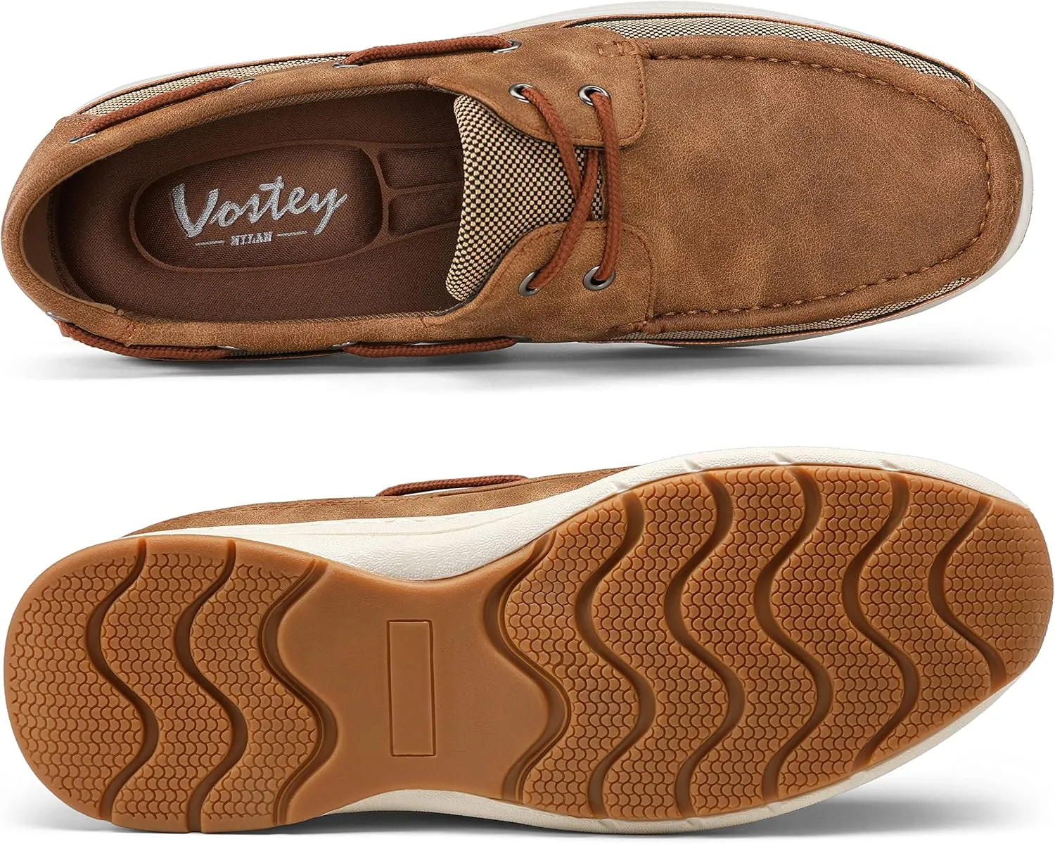 Vostey Men's Boat Shoes Slip On Stylish Casual Loafers Deck Shoes for Men