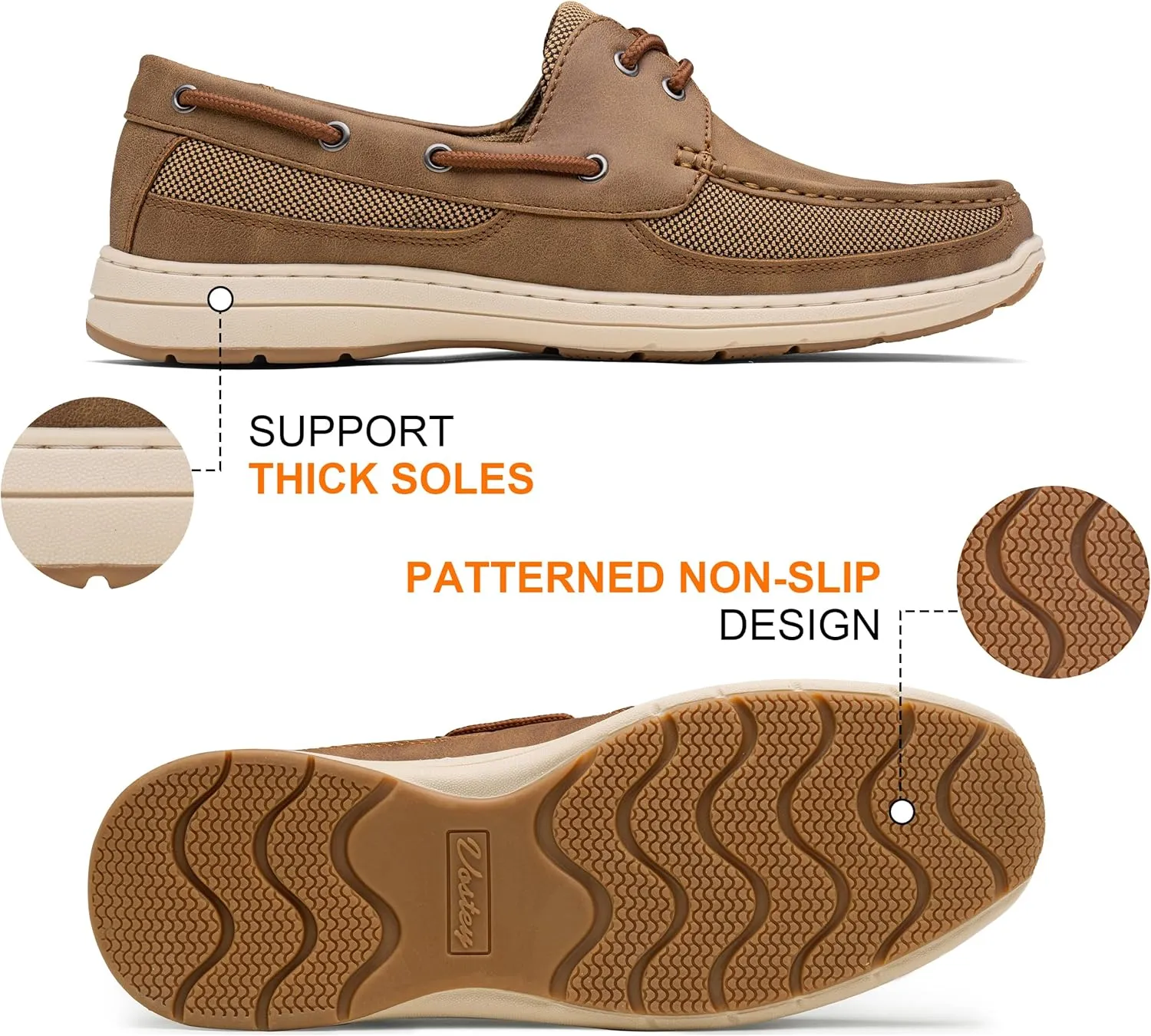 Vostey Men's Boat Shoes Slip On Stylish Casual Loafers Deck Shoes for Men