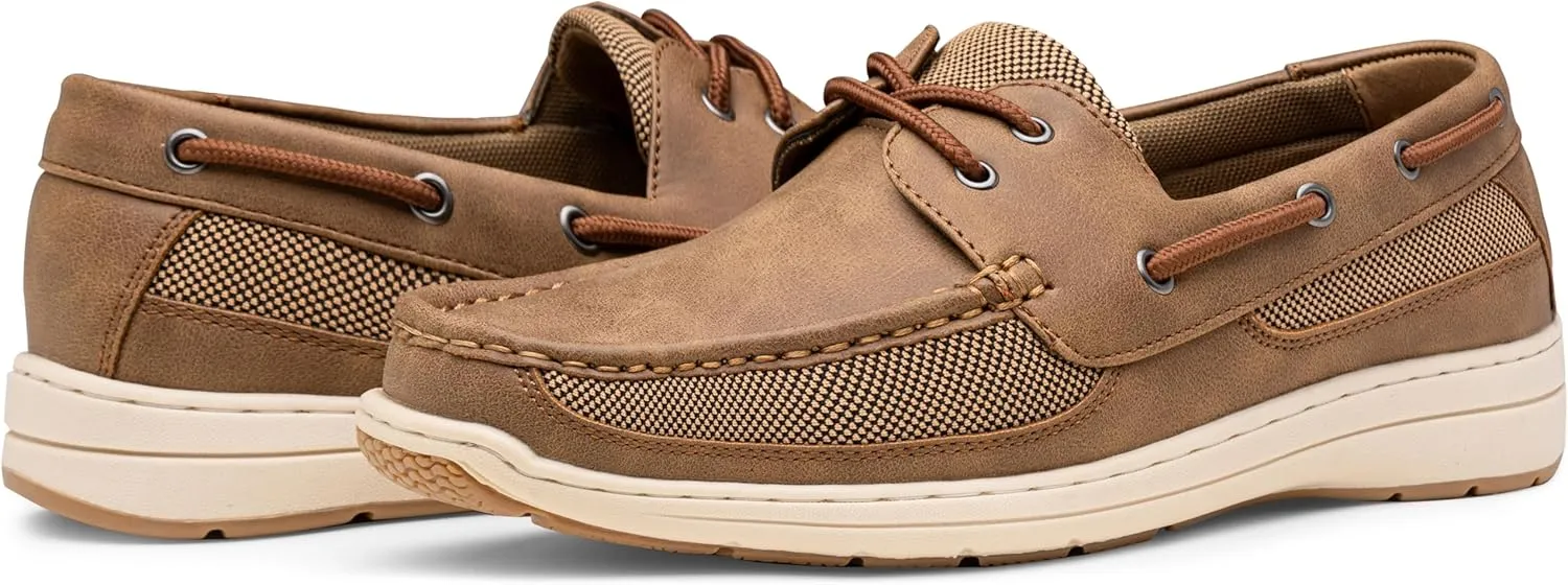 Vostey Men's Boat Shoes Slip On Stylish Casual Loafers Deck Shoes for Men