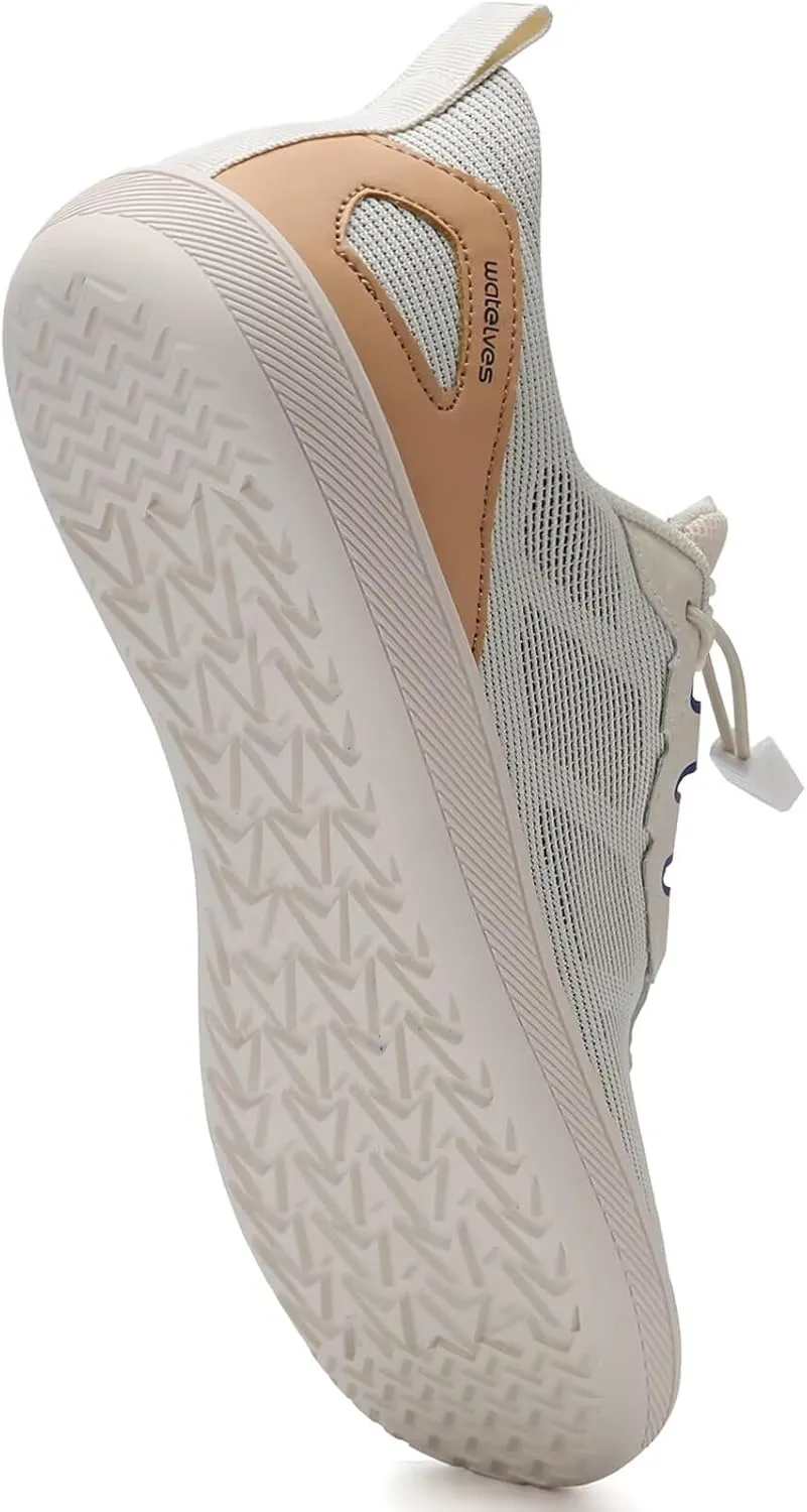 WateLves Wide Water Shoes Womens Mens Barefoot Beach Shoes Zero Drop Minimalist Breathable Mesh Walking Sneakers