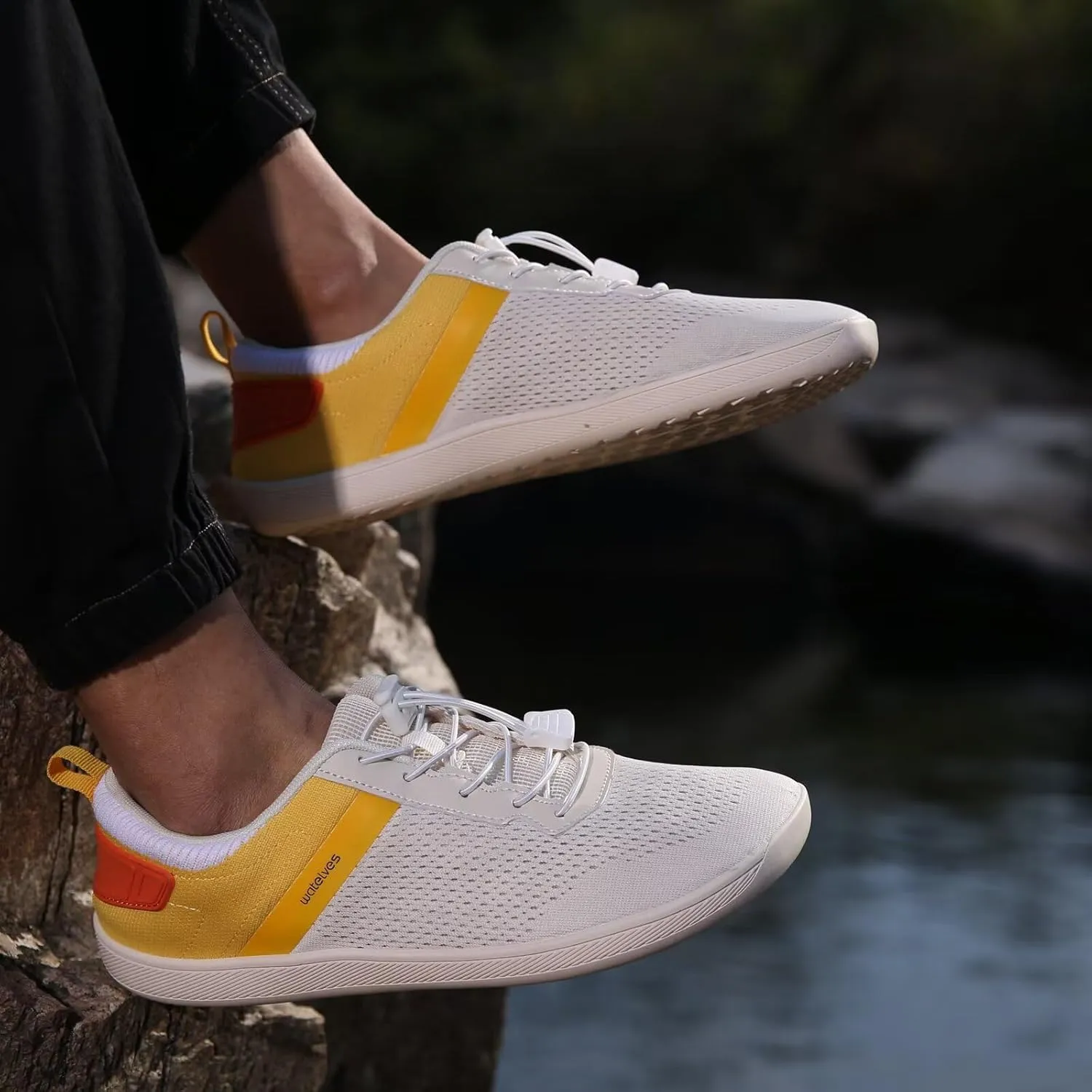 WateLves Wide Water Shoes Womens Mens Barefoot Beach Shoes Zero Drop Minimalist Breathable Mesh Walking Sneakers