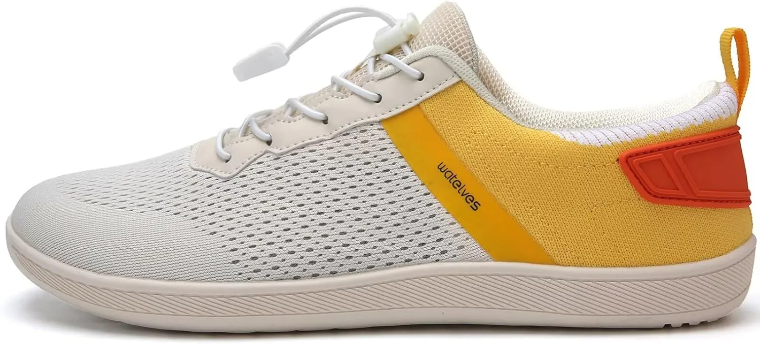 WateLves Wide Water Shoes Womens Mens Barefoot Beach Shoes Zero Drop Minimalist Breathable Mesh Walking Sneakers