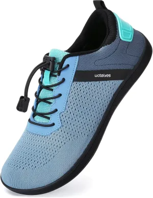 WateLves Wide Water Shoes Womens Mens Barefoot Beach Shoes Zero Drop Minimalist Breathable Mesh Walking Sneakers