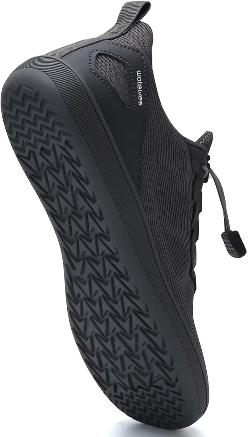WateLves Wide Water Shoes Womens Mens Barefoot Beach Shoes Zero Drop Minimalist Breathable Mesh Walking Sneakers