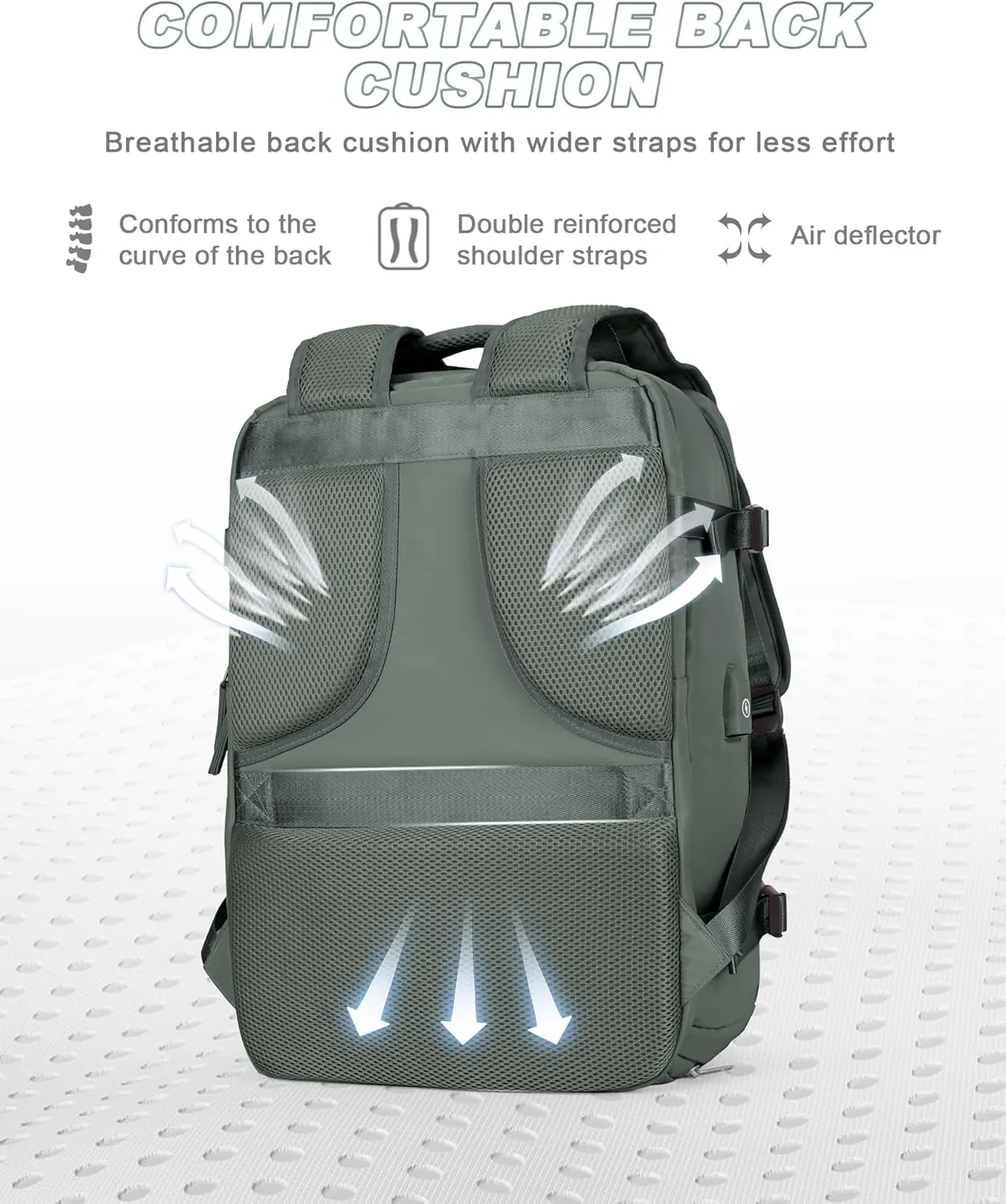wepadre Large Travel Backpack for Women and Men, Airline Approved Carry On Bag, Waterproof Laptop Backpack, College Essentials, Unisex