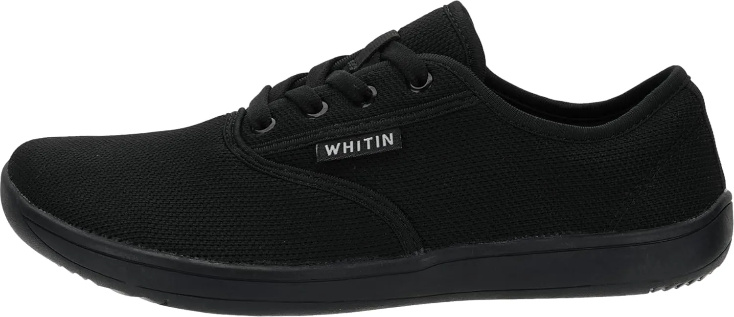 WHITIN Men's Wide Canvas Barefoot Sneakers | Zero Drop Sole | Minimalist Footwear