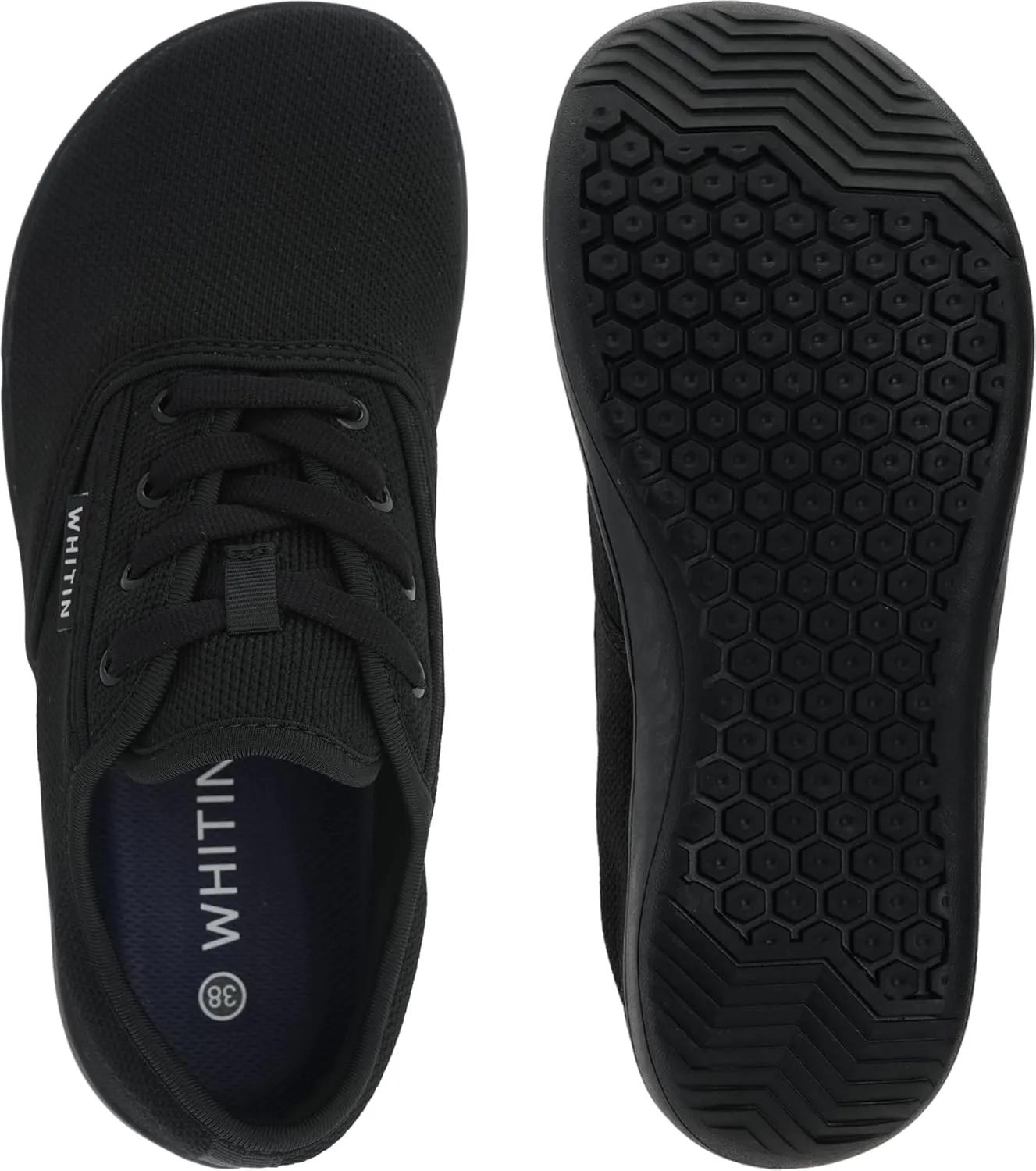 WHITIN Men's Wide Canvas Barefoot Sneakers | Zero Drop Sole | Minimalist Footwear