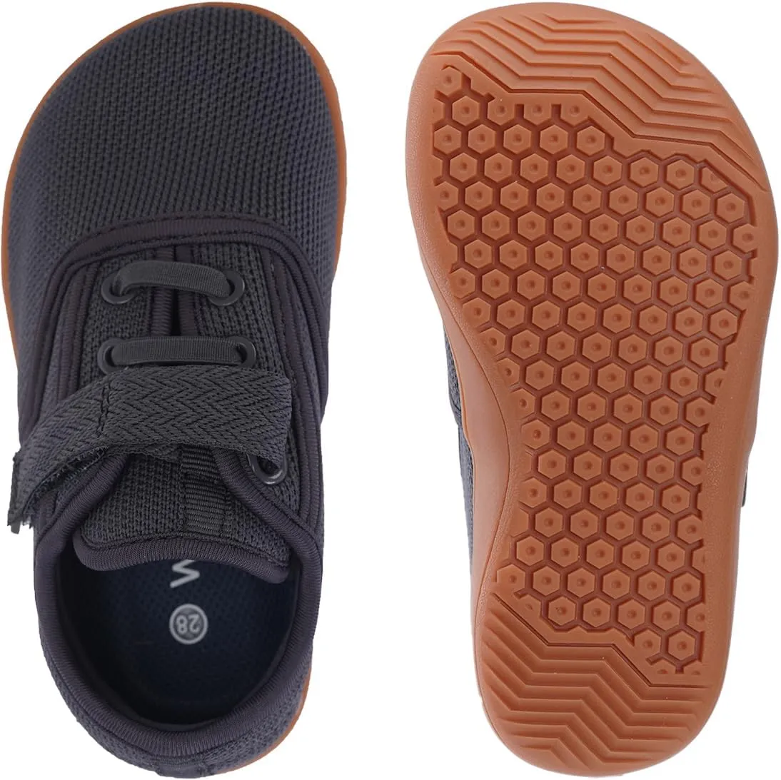 WHITIN Toddler/Little Kids Wide Toe Box Barefoot Shoes   Minimalist Sneakers for Boys Girls   Zero Drop Sole