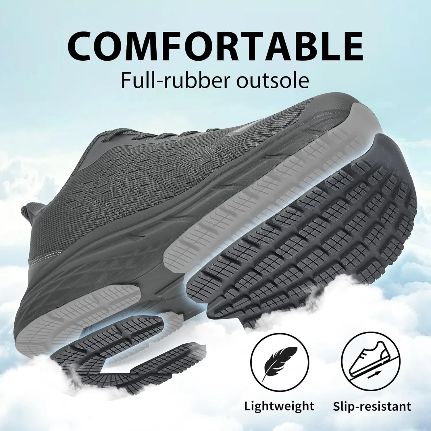 Wide Toe Box Shoes for Men - Walking Shoes Extra Wide Width Comfortable Athletic Running Tennis Jogging Workout Gym Sneakers for Swelling Bunion Plantar Fasciitis
