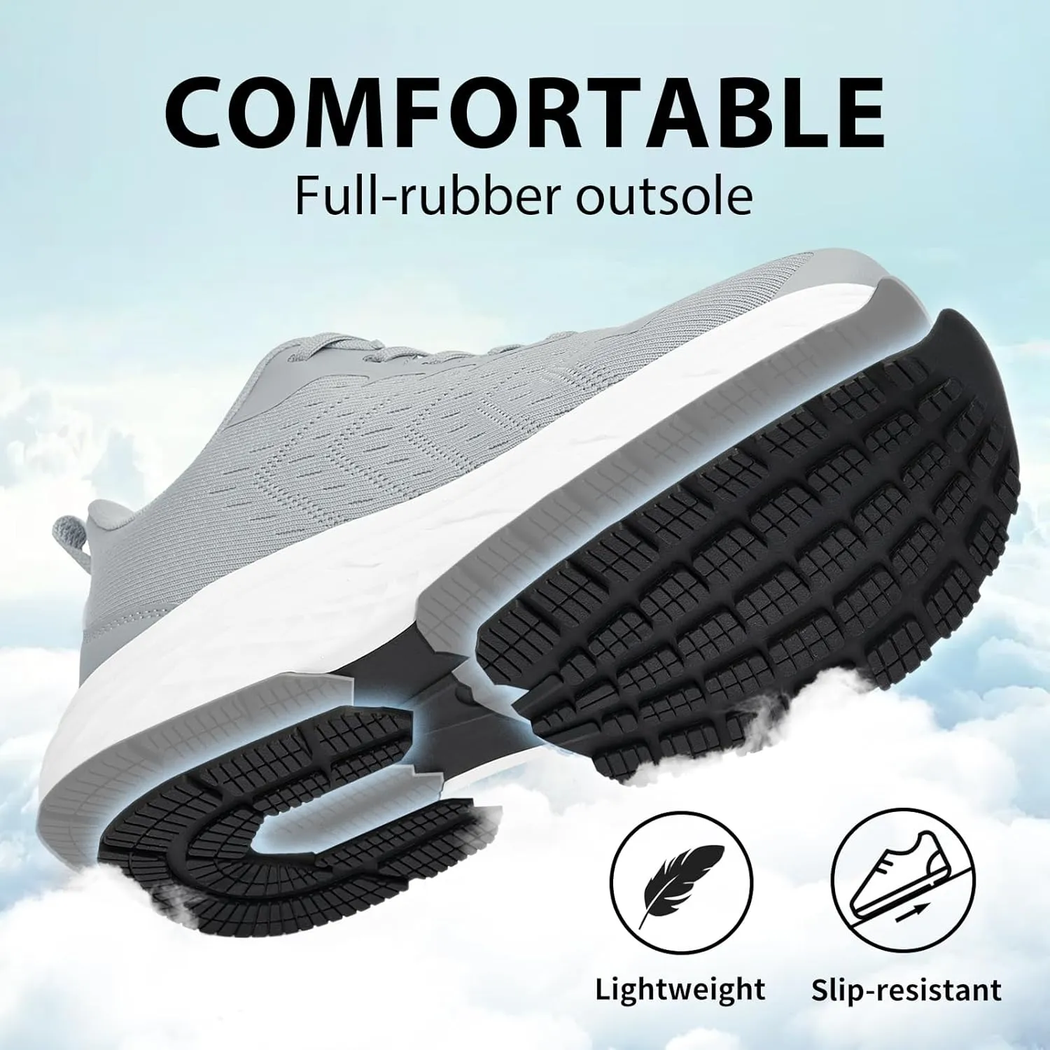 Wide Toe Box Shoes for Men - Walking Shoes Extra Wide Width Comfortable Athletic Running Tennis Jogging Workout Gym Sneakers for Swelling Bunion Plantar Fasciitis