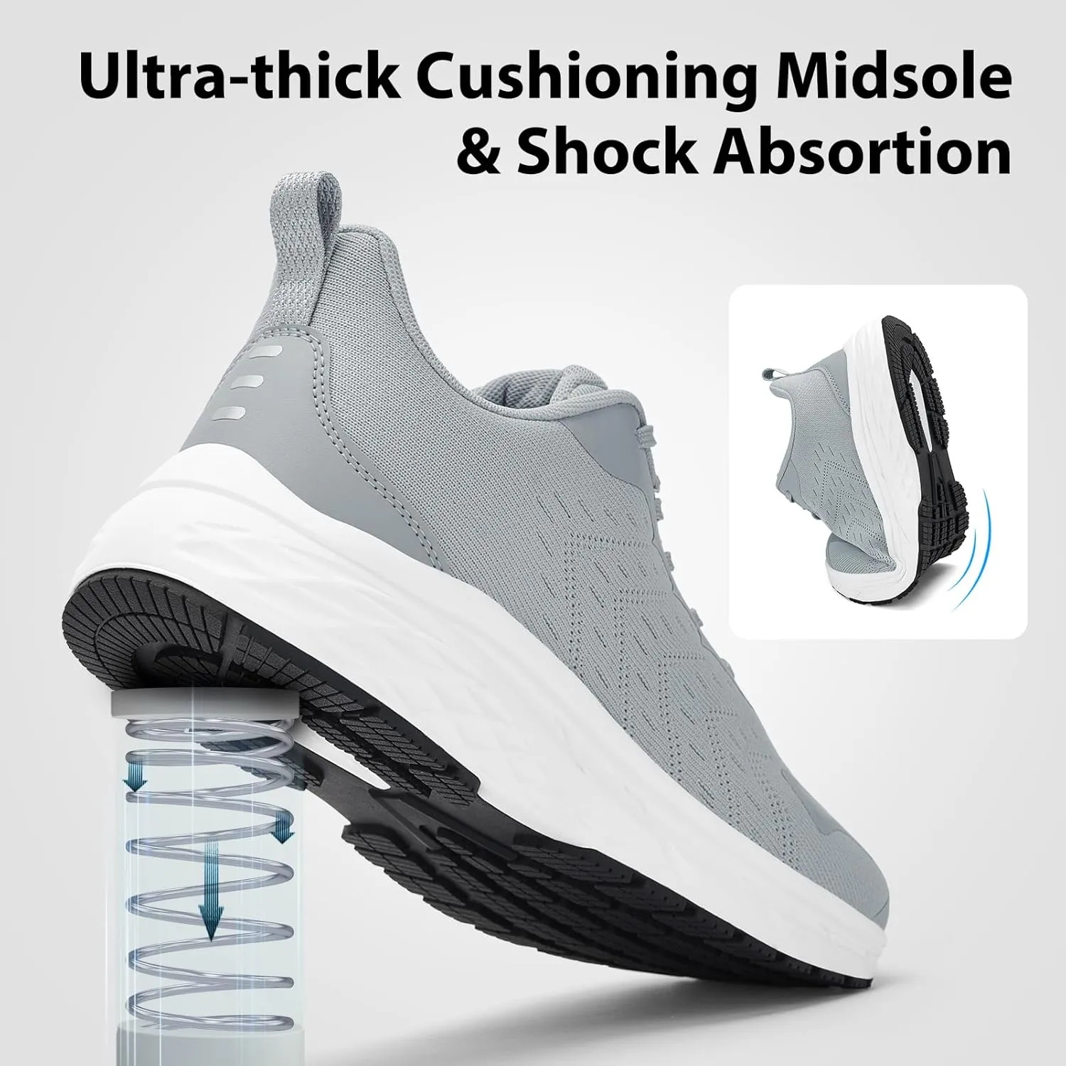 Wide Toe Box Shoes for Men - Walking Shoes Extra Wide Width Comfortable Athletic Running Tennis Jogging Workout Gym Sneakers for Swelling Bunion Plantar Fasciitis