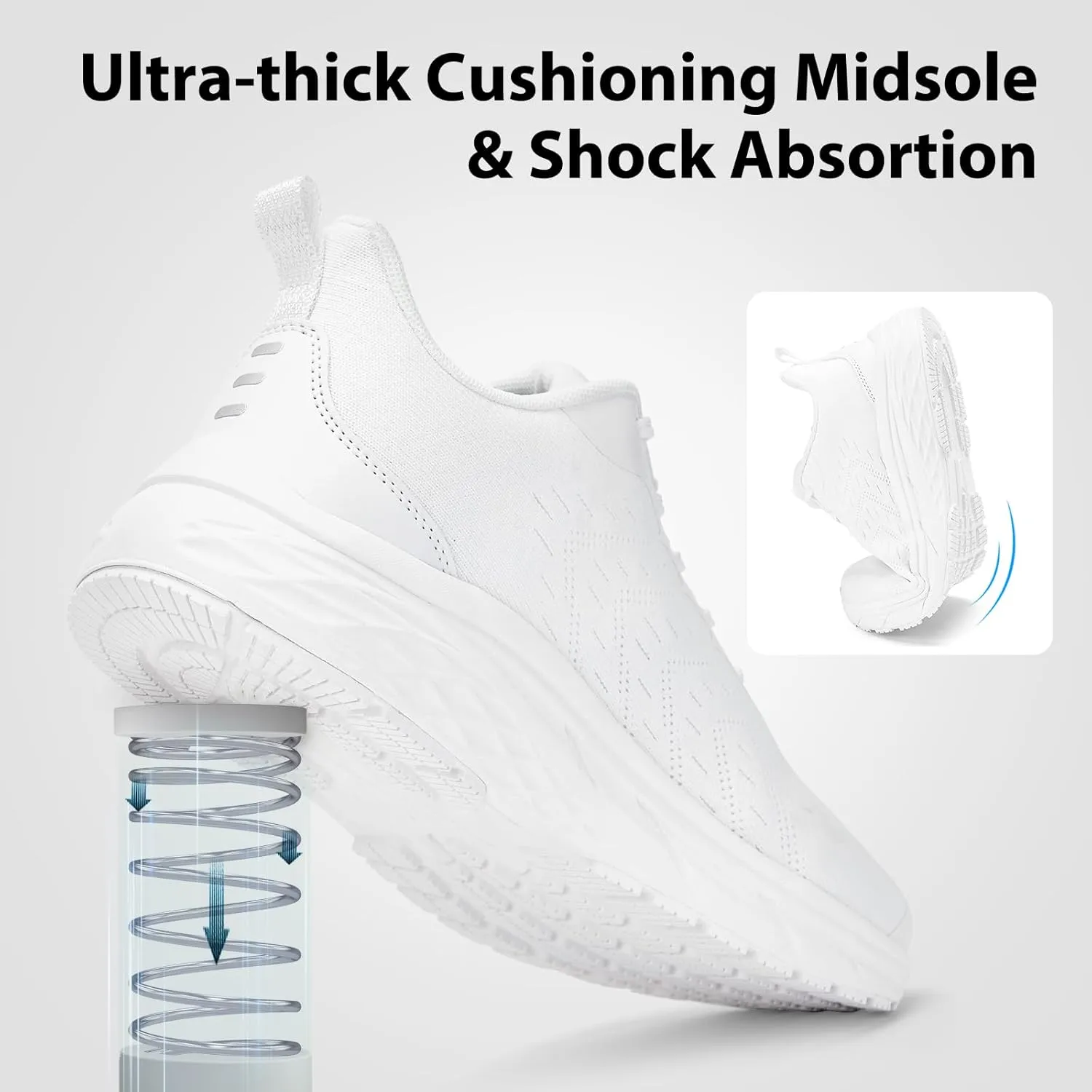 Wide Toe Box Shoes for Men - Walking Shoes Extra Wide Width Comfortable Athletic Running Tennis Jogging Workout Gym Sneakers for Swelling Bunion Plantar Fasciitis