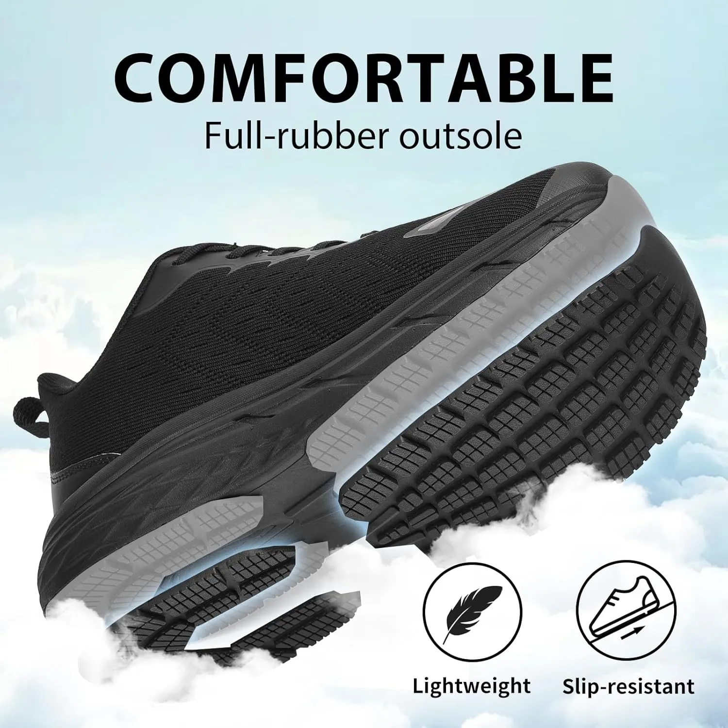 Wide Toe Box Shoes for Men - Walking Shoes Extra Wide Width Comfortable Athletic Running Tennis Jogging Workout Gym Sneakers for Swelling Bunion Plantar Fasciitis