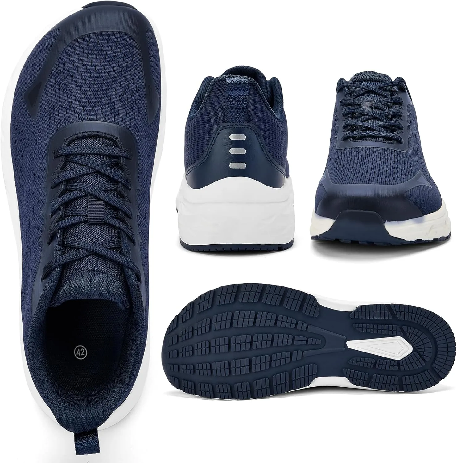 Wide Toe Box Shoes for Men - Walking Shoes Extra Wide Width Comfortable Athletic Running Tennis Jogging Workout Gym Sneakers for Swelling Bunion Plantar Fasciitis