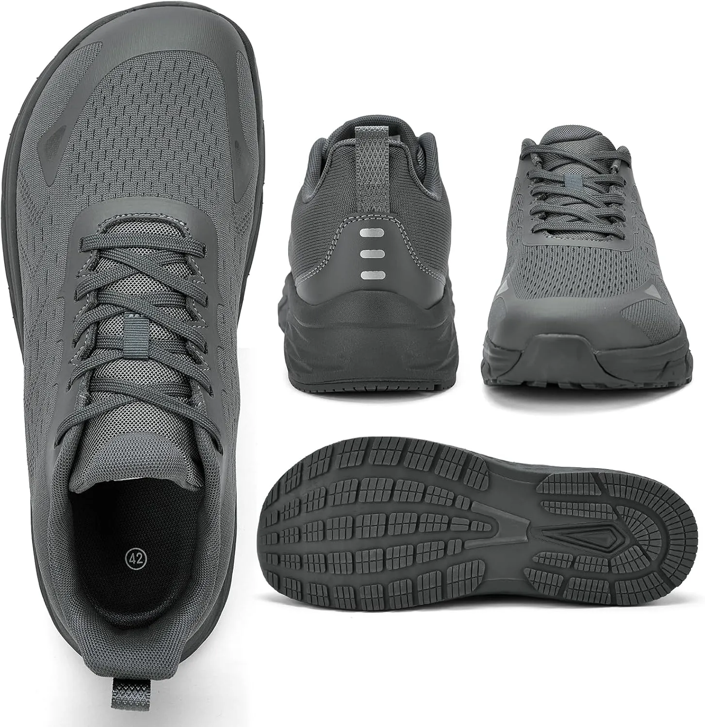 Wide Toe Box Shoes for Men - Walking Shoes Extra Wide Width Comfortable Athletic Running Tennis Jogging Workout Gym Sneakers for Swelling Bunion Plantar Fasciitis