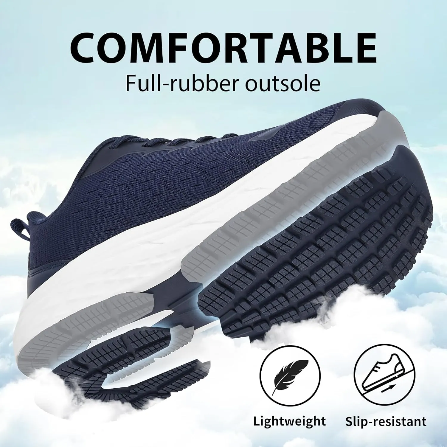 Wide Toe Box Shoes for Men - Walking Shoes Extra Wide Width Comfortable Athletic Running Tennis Jogging Workout Gym Sneakers for Swelling Bunion Plantar Fasciitis