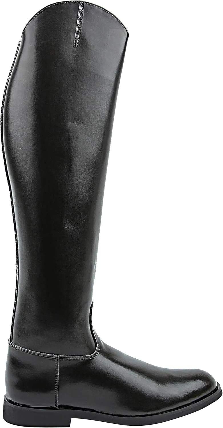 Women Ladies Decent Dress Dressage Boots Pull On Riding English Equestrian Black