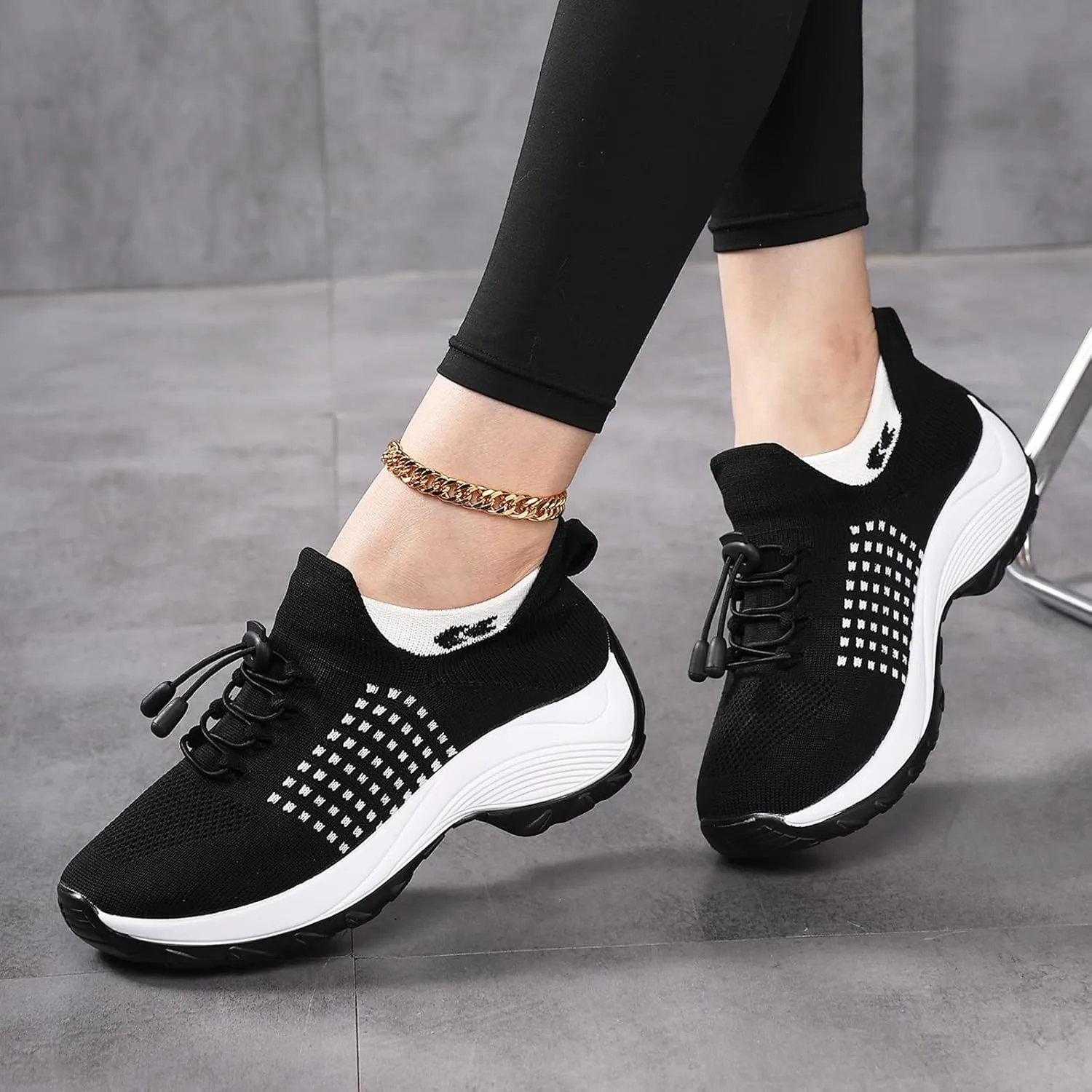 Women Walking Shoes Breathable Orthopedic Sneakers Comfortable Air Cushion Ortho Plantar Fasciitis Slip on Comfort Wear Ladies Walking Shoes Casual Athletic Workout Sneaker