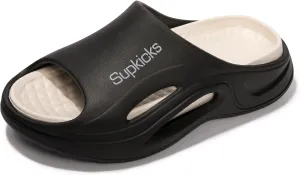 Women's Arch Support Pillow Slippers Non Slip Slide Sandals Shower Beach Cloud Slippers House Bedroom Shoes with Removable Cushion Footbed