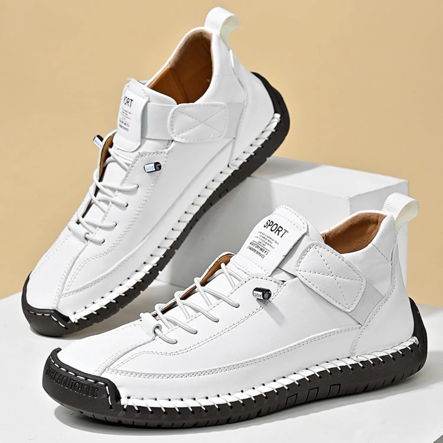 Womens Casual Shoes Ankle Chukka Boots Slip On Breathable Loafers Handmade Fashion Sneakers Mid top Walking Driving Flats Shoes