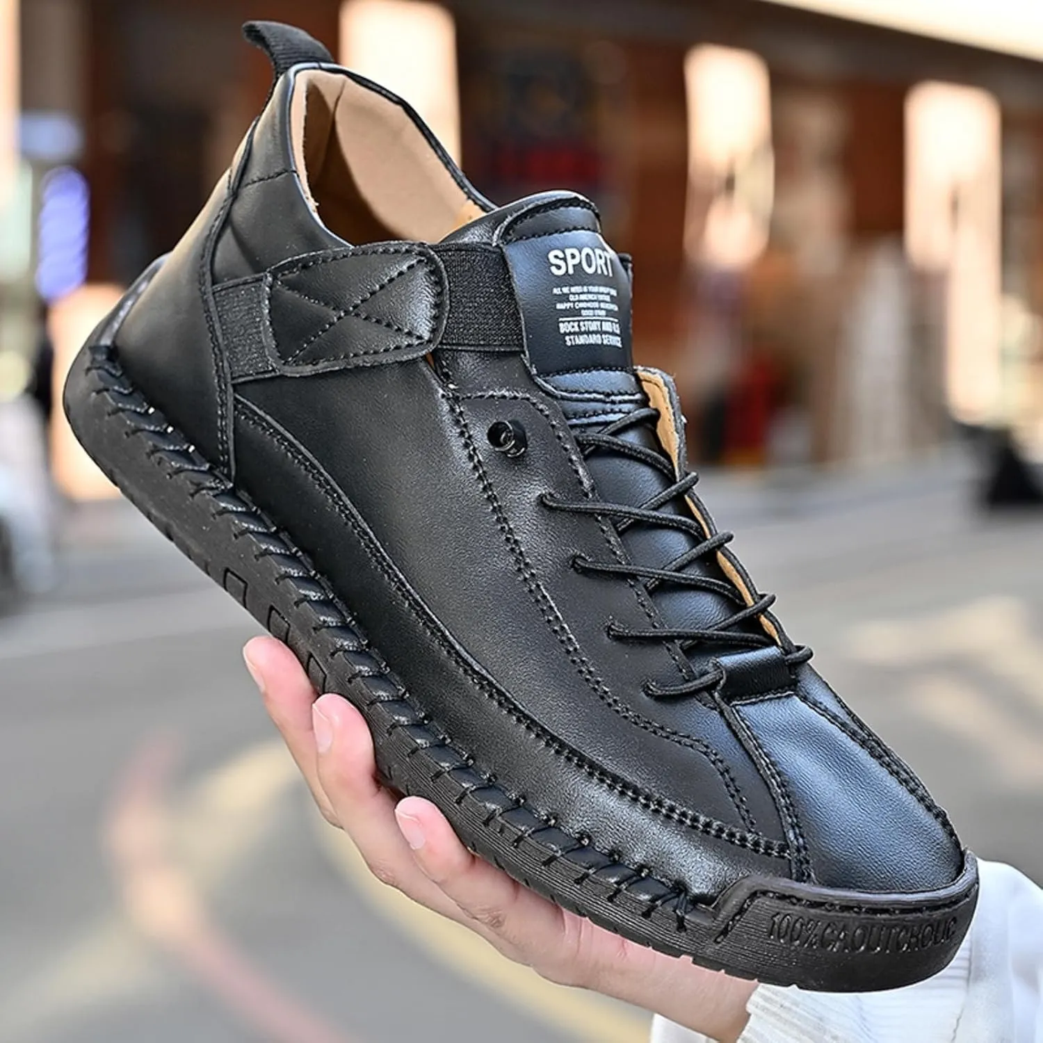 Womens Casual Shoes Ankle Chukka Boots Slip On Breathable Loafers Handmade Fashion Sneakers Mid top Walking Driving Flats Shoes