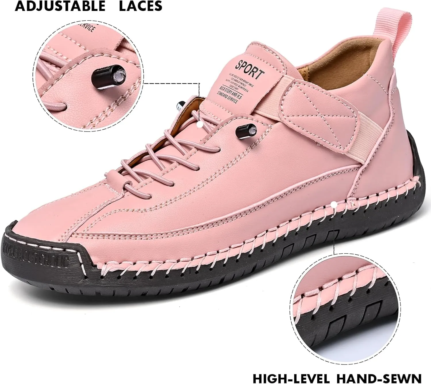 Womens Casual Shoes Ankle Chukka Boots Slip On Breathable Loafers Handmade Fashion Sneakers Mid top Walking Driving Flats Shoes