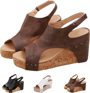 Womens Comfy Wedge Orthopedic Sandals Summer Platform Cork Wedges