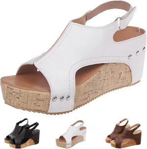 Womens Comfy Wedge Orthopedic Sandals Summer Platform Cork Wedges