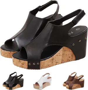 Womens Comfy Wedge Orthopedic Sandals Summer Platform Cork Wedges