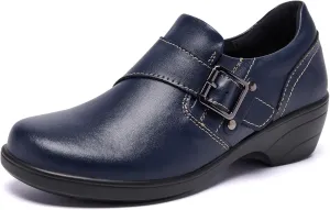 Women's Loafer Comfort Leather Slip On Loafers Business Office Casual Dressy Shoe