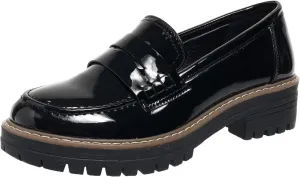 Womens Loafers Comfortable Platform Penny Loafer Chunky Heel Business Casual Dress Shoes 2024 Fashion Patent Leather Women's Loafers & Slip-ons