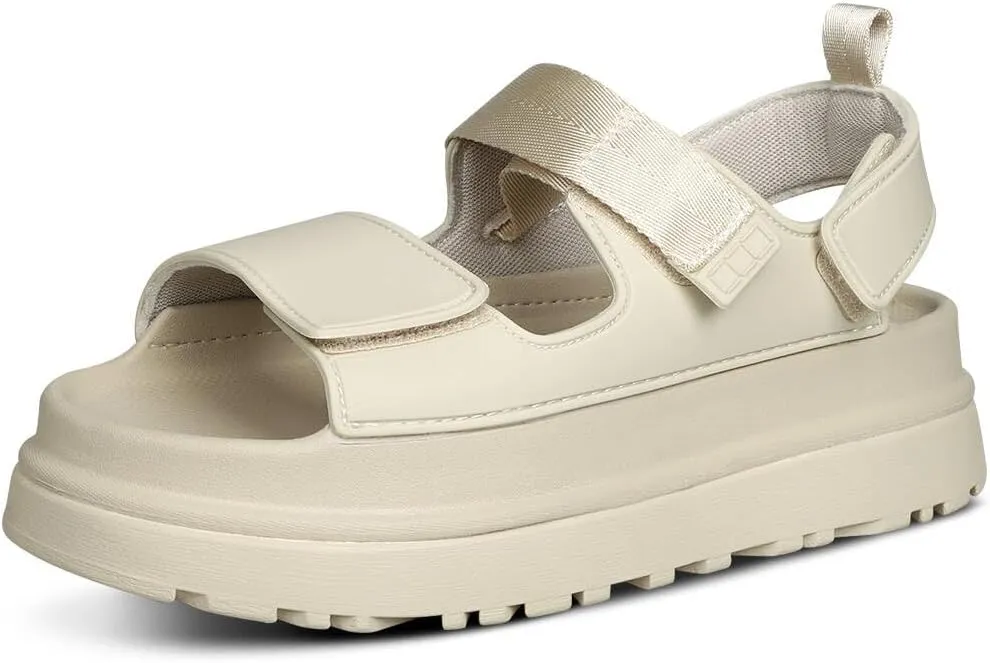 Womens Platform Sandals Flat Sandals Women Sandals with Back Strap Summer Footbed Sandals Adjustable Leather Slip On