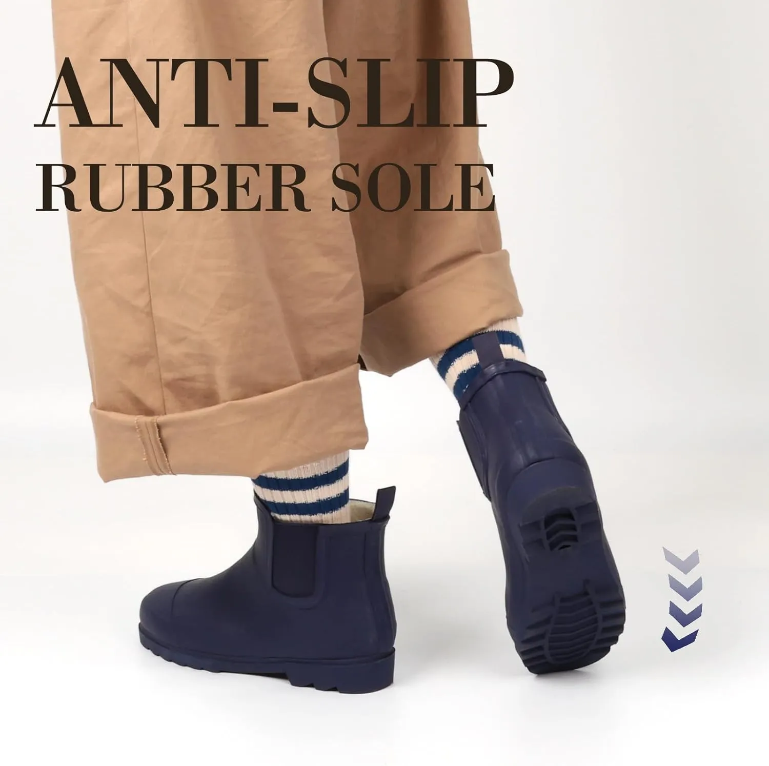 Women's Rain Boots with Plush Lining Chelsea Boots Women Snow Boots for Women Lightweight Rubber Boots Ankle Rain Boots Non-slip Waterproof Outdoor Work Shoes, Winter, Fishing, Gardening