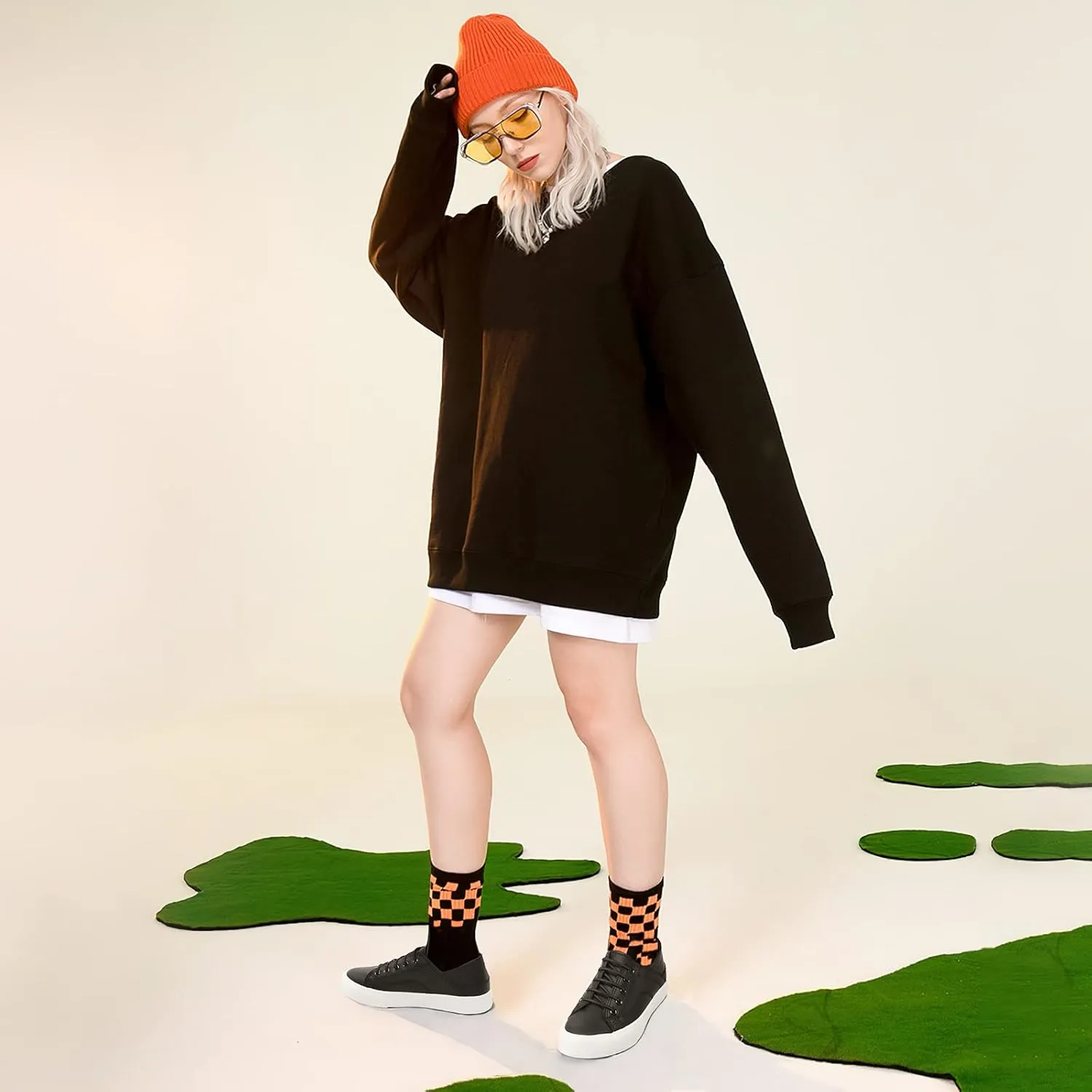 Women's Slip on Shoes PU Leather Slip on Sneaker Fashion White Tennis Shoes Low Top Black Casual Shoes
